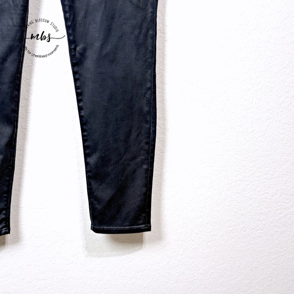 AG The Legging Ankle Sateen Coated Skinny Jeans Minimalist Black Women 32 - Picture 3 of 9